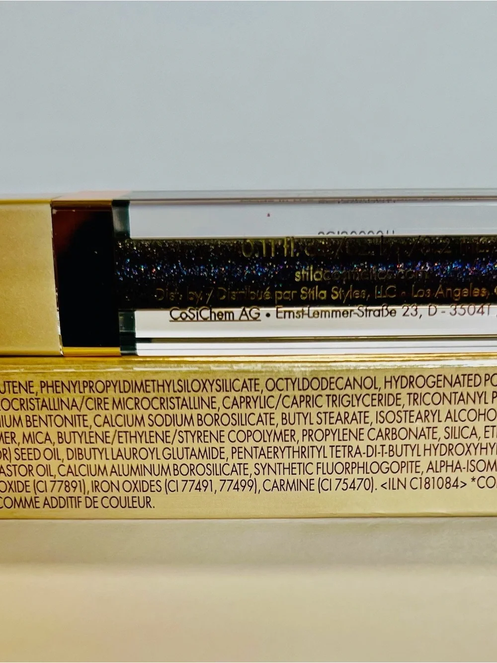 Stila Beauty Boss Lip Gloss in Sparkling Black with Iridescent Shimmer